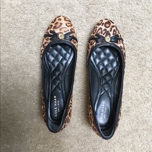 Cole Haan Leopard wedges 7.5 Tali Lace style.