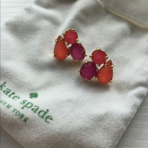 ♠️ kate spade ♠️ three jewel cluster earrings ♠️