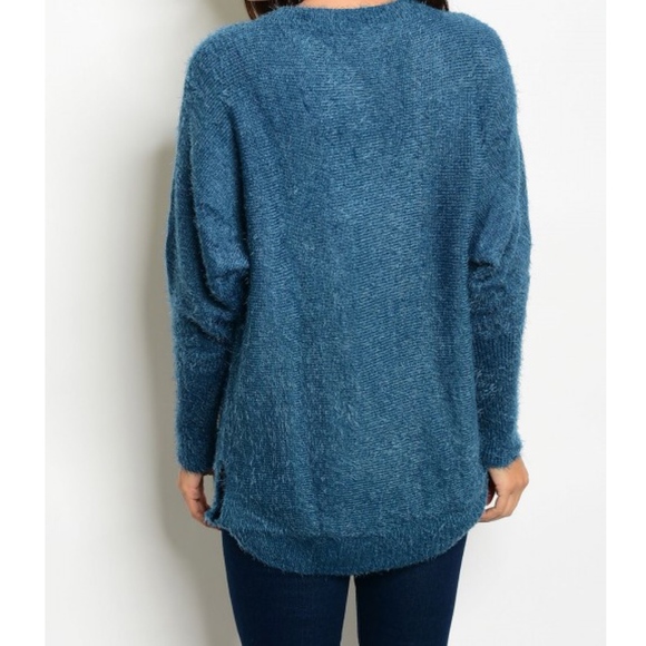 Chenille Mohair Oversized Knit Sweater - Picture 2 of 2
