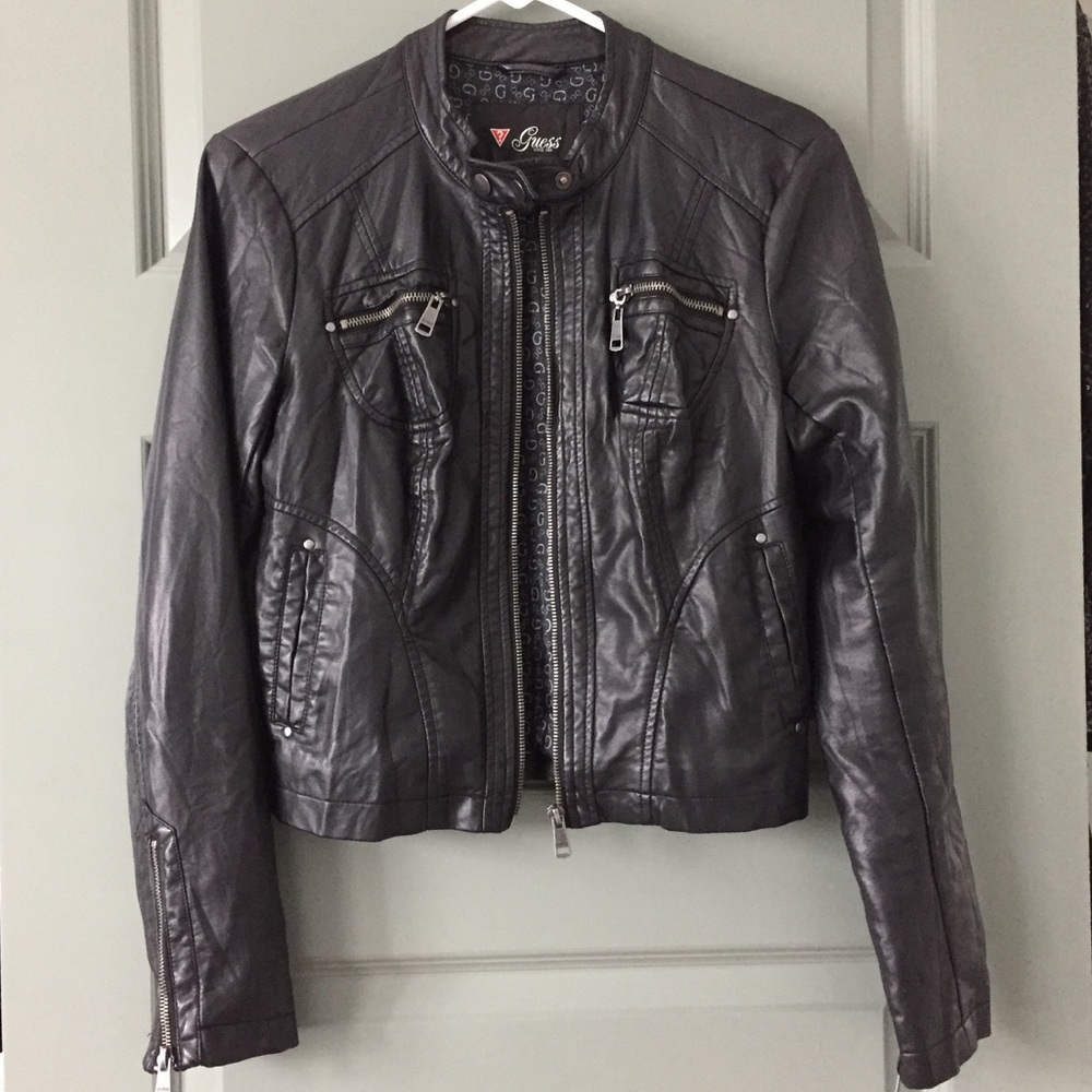 GUESS - Black leather jacket