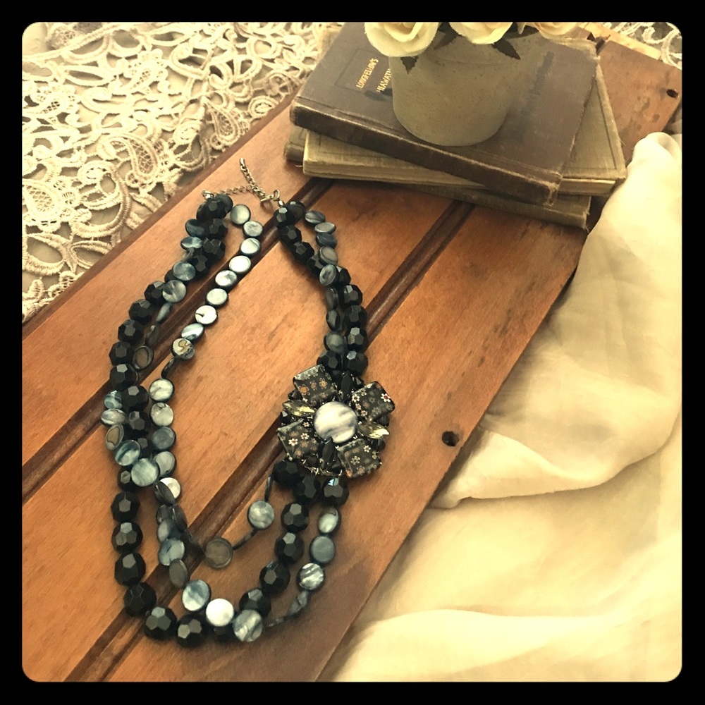 Deep Blue Choker Necklace