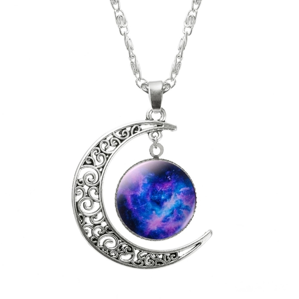 NEW Galaxy Moon Necklace!
