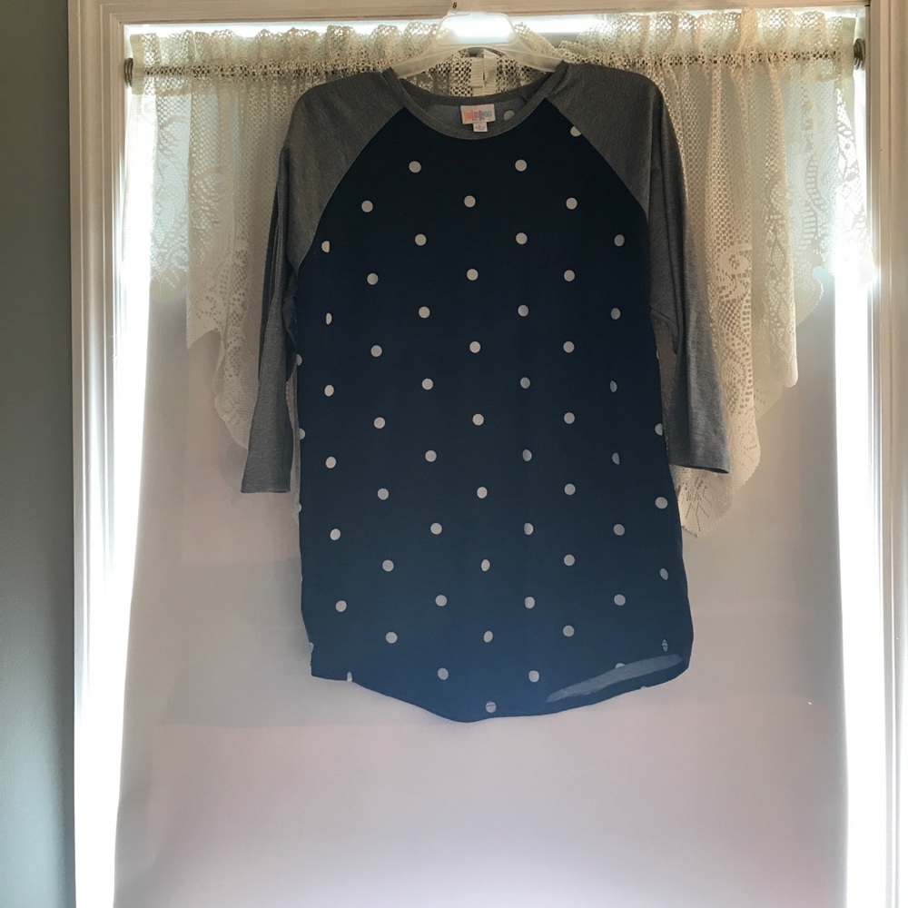 LuLaRoe Blue Polka Dot Randy Size L