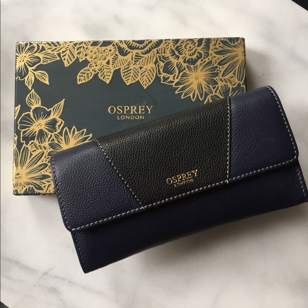 NWT Osprey London Navy and Black Wallet