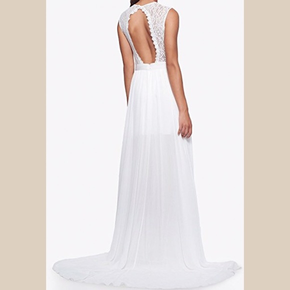 🆕 Fame And Partners Chiffon Maxi Gown - Picture 3 of 3