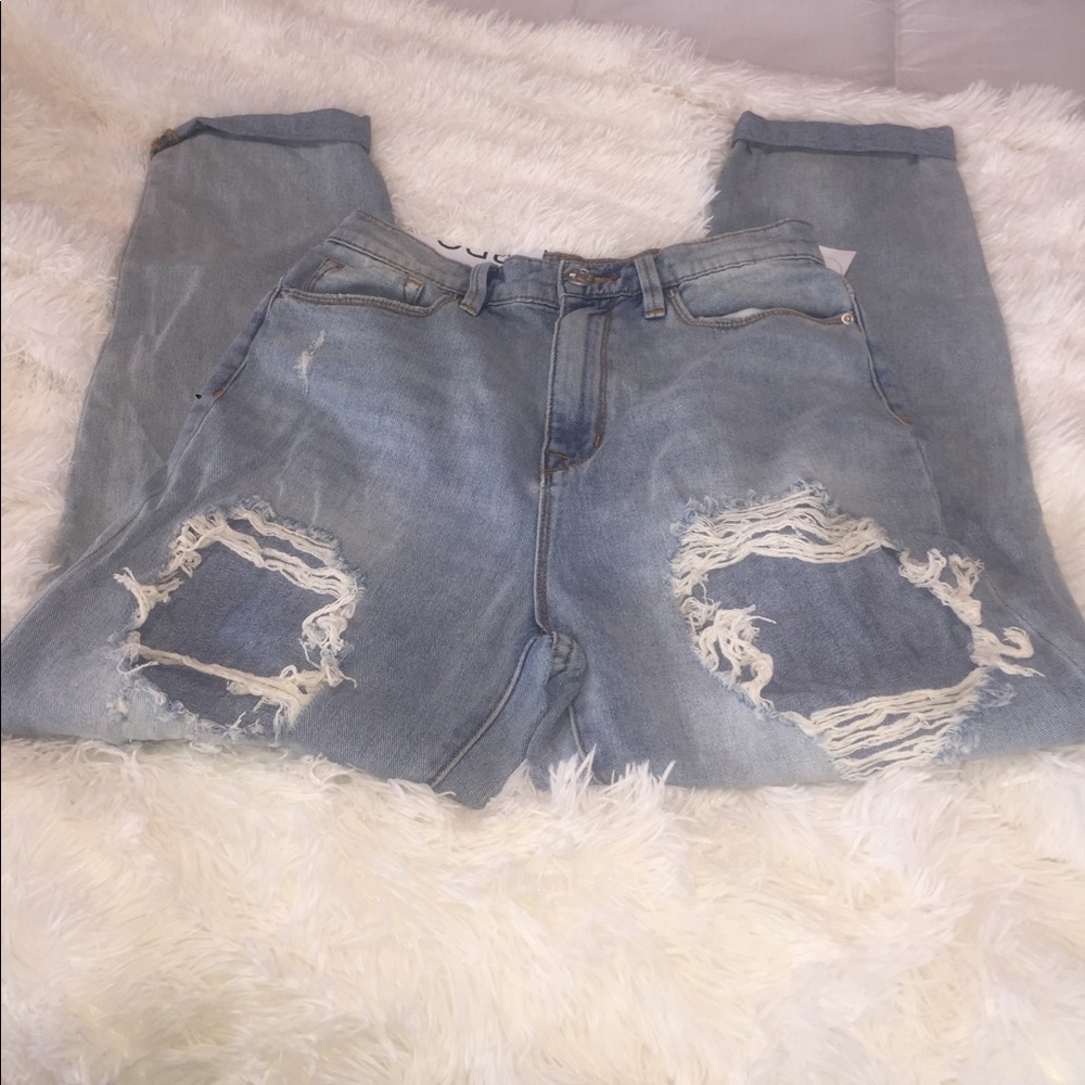 Mom High Rise Distressed Jeans