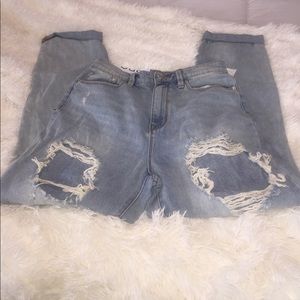Mom High Rise Distressed Jeans