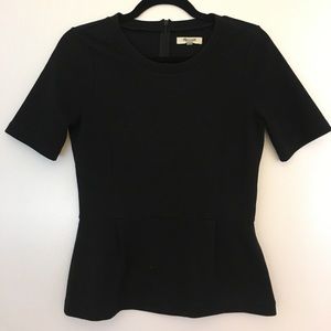 Black Peplum Top