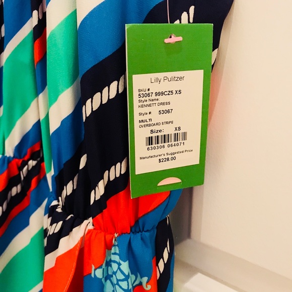 Lilly Pulitzer Kennett Dress Overboard Stripe - Picture 3 of 5