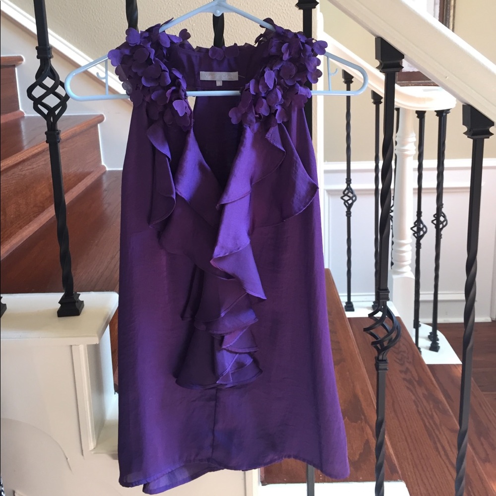 Textured purple blouse