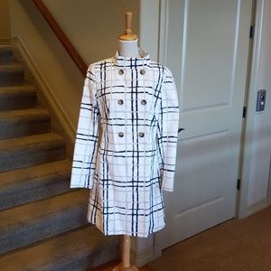 NWOT Banana Republic Tartan Type Plaid Trench Coat