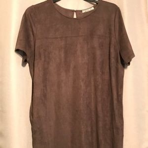 Brown suede like dress