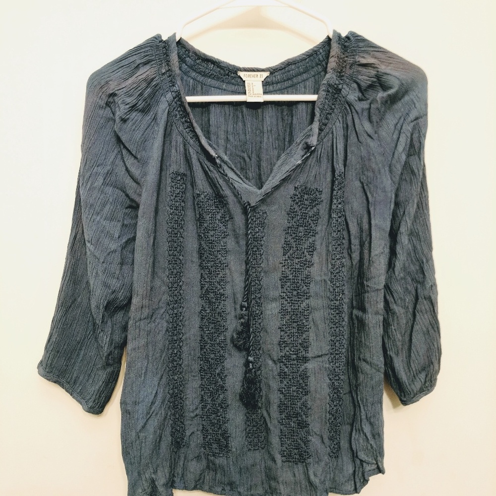 Forever 21 Navy blue blouse