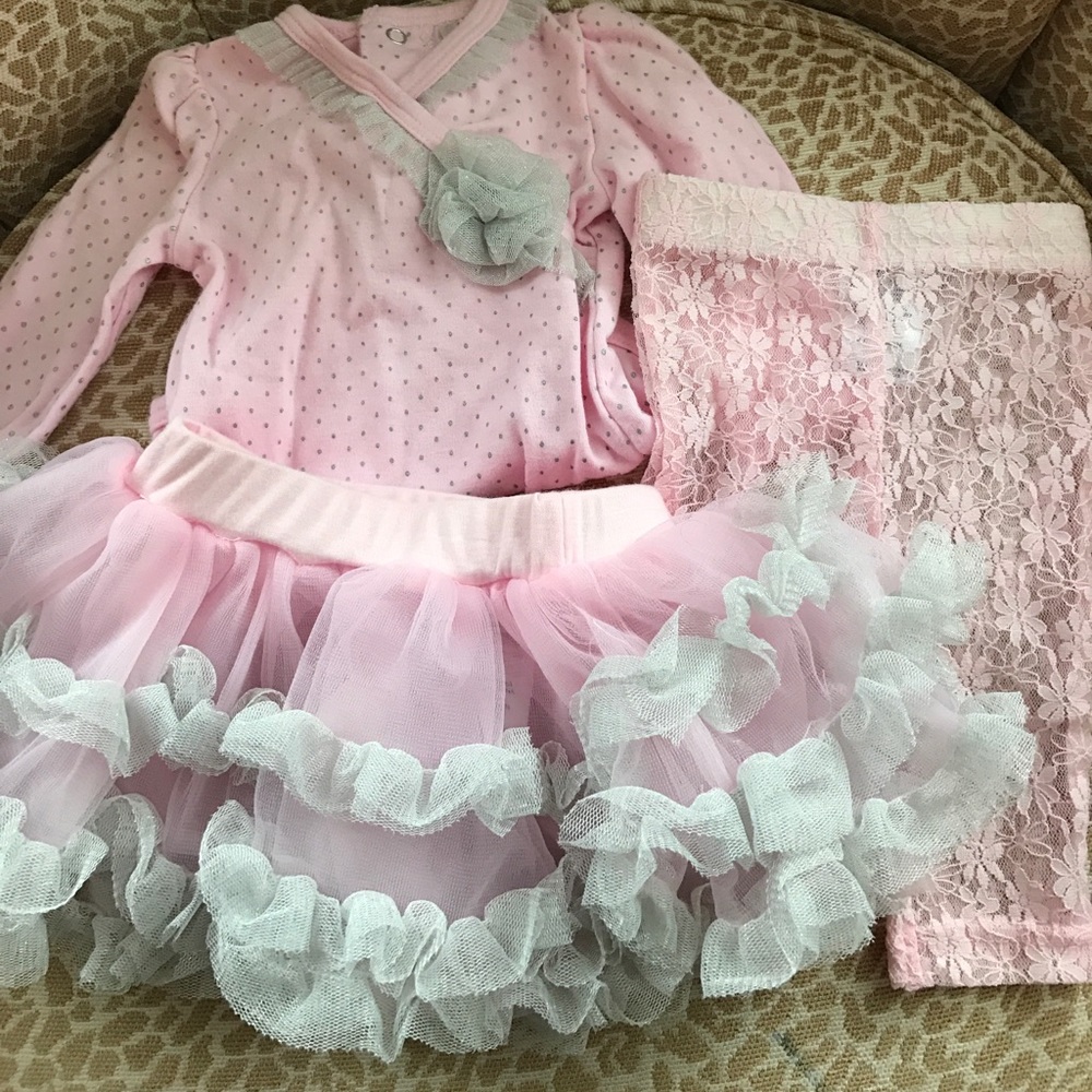 3 piece baby girl outfit 3 months