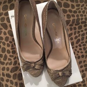 Brand New Champagne Sparkle Heels