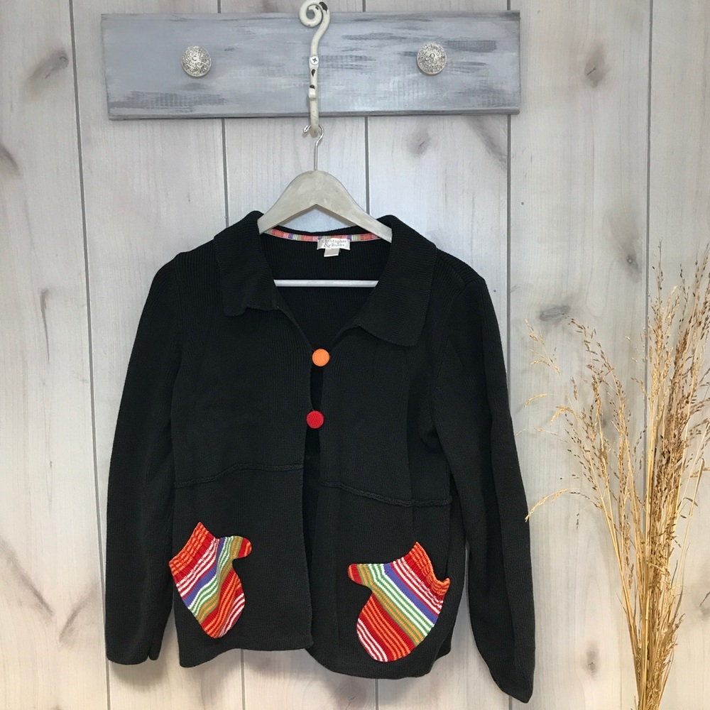 Cardigan Button Christmas Mitten Sweater
