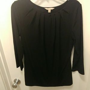 Black 3/4 length sleeve blouse