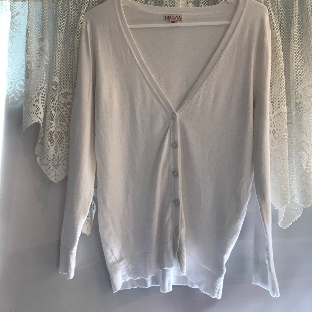 Merona White Sweater Size M