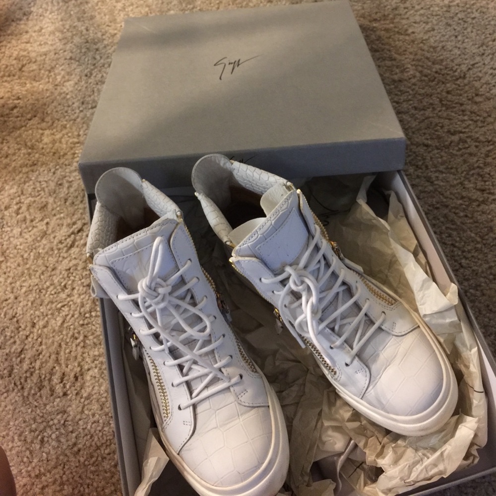 GIUSEPPE ZANOTTI LONDON WHITE HI TOP