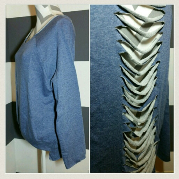 😘SOLD OUT😘 LAZOR CUT SWEATSHIRT - Picture 3 of 4