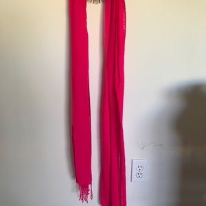 Electric pink scarf