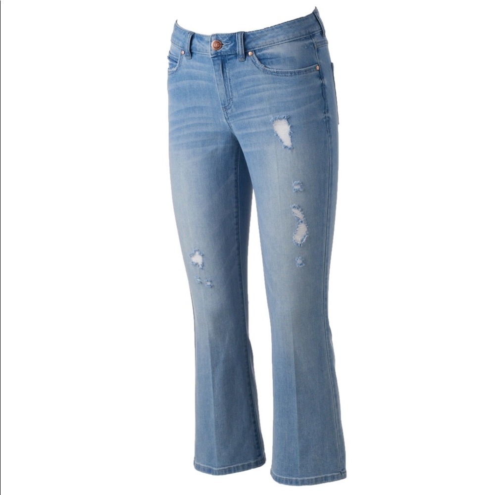 LC Lauren Conrad kick crop bootcut jeans NWT