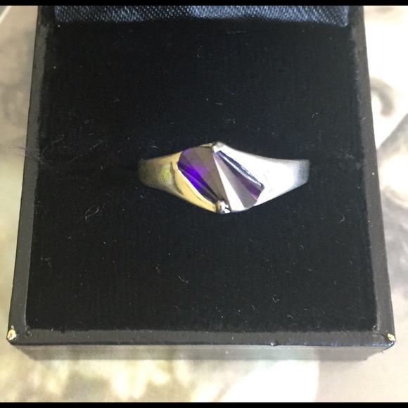 18K GF Amethyst Color Ring - Picture 1 of 8