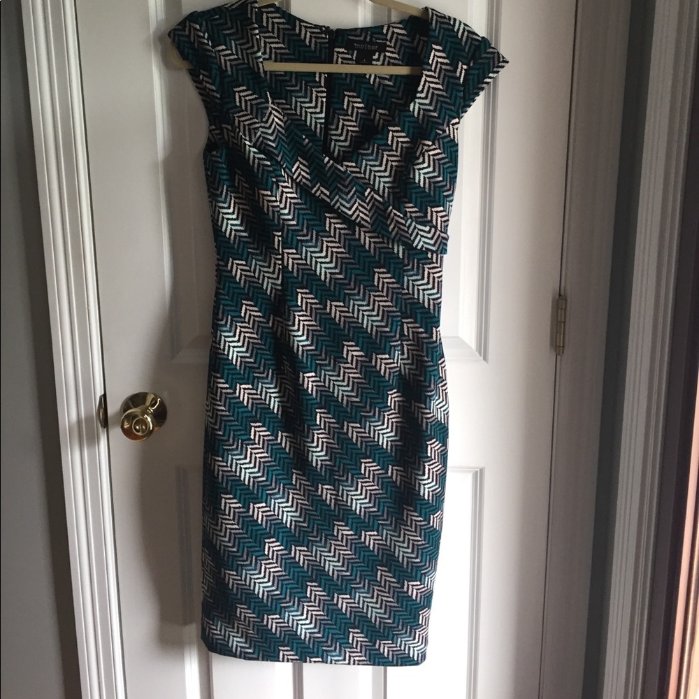 White House Black Market ponte printed dress