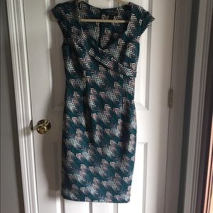 White House Black Market ponte printed dress