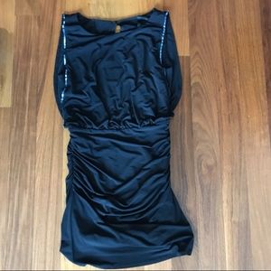 NWT Laundry dress in Black w/ blue Beading sz 4P