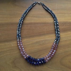 Tri-color beaded necklace