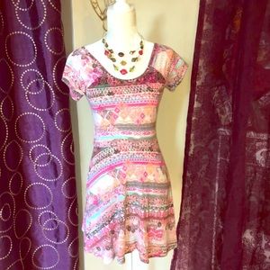 Geometric split back dress