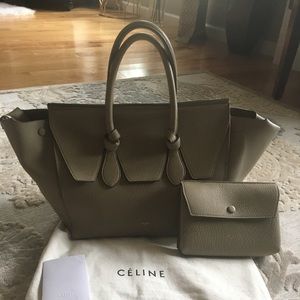 Celine Large Tie Knot Tote/Bag - Tan/Cream Celine Large Tie Knot Tote/Bag - Tan/Cream