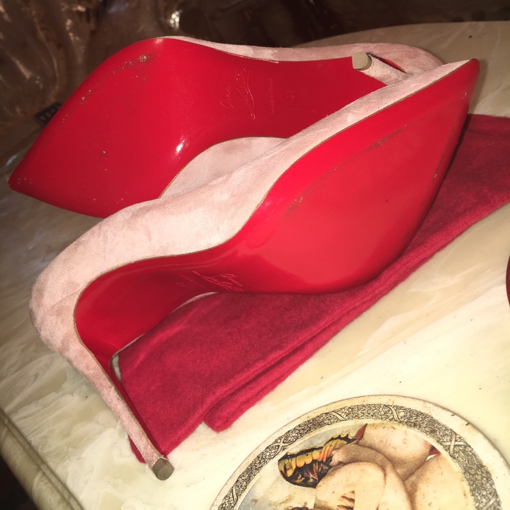 Authentic Christian Louboutin Pink Suede Pigalle