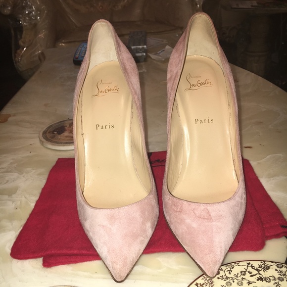 Authentic Christian Louboutin Pink Suede Pigalle - Picture 5 of 5
