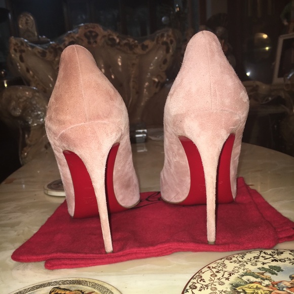Authentic Christian Louboutin Pink Suede Pigalle - Picture 2 of 5