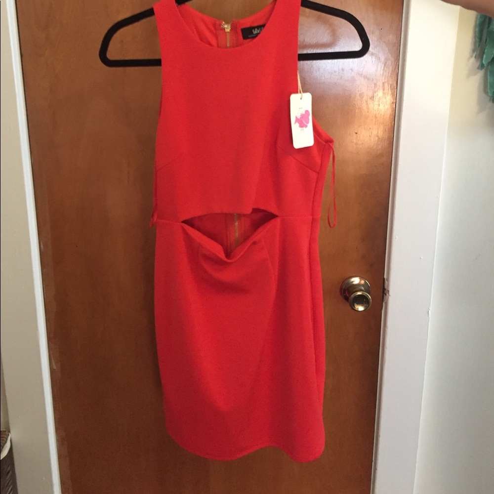 Red Cut Out Dress