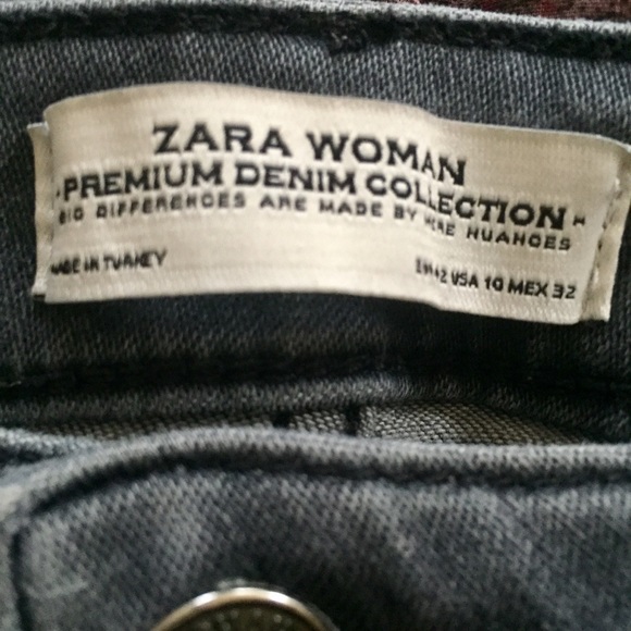 Zara woman grey paint splatter Cut Off Shorts - Picture 4 of 8