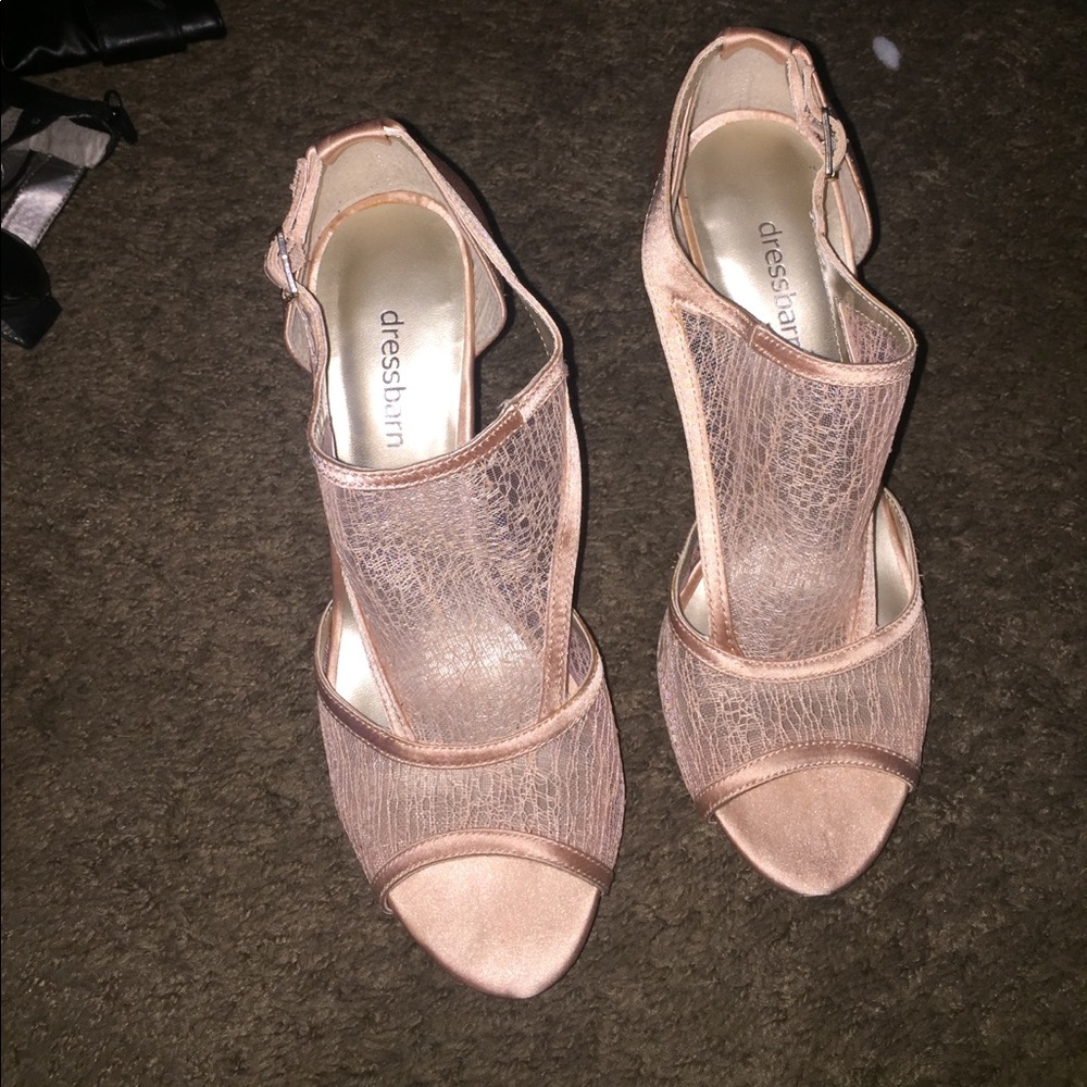 Cream pink heels