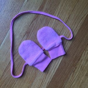 Zutano pink fleece mittens