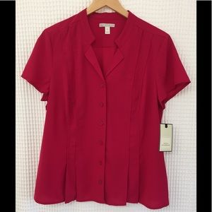 NWT Dana Buchman short sleeve blouse
