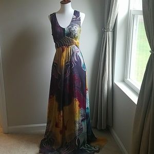 Flowing Multicolored Maxi Dress