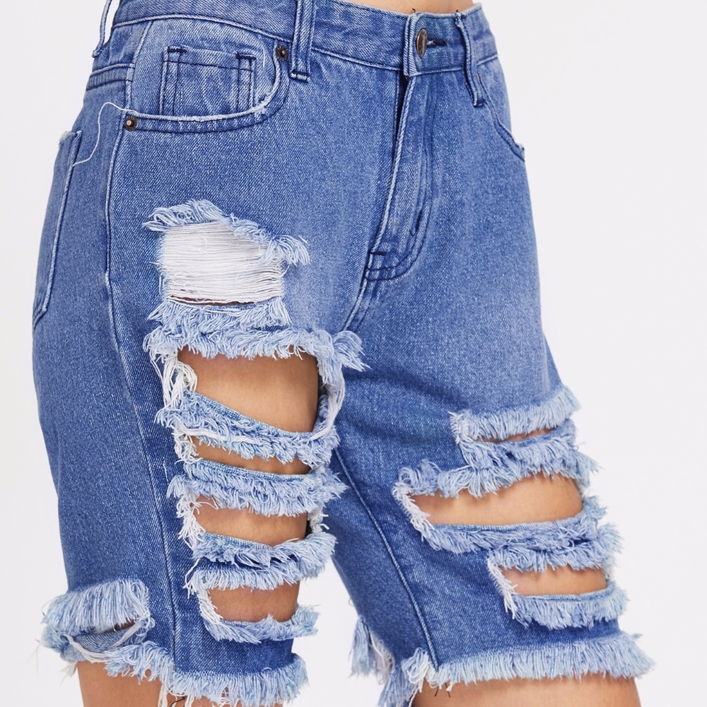 NWT Distressed Denim Shorts
