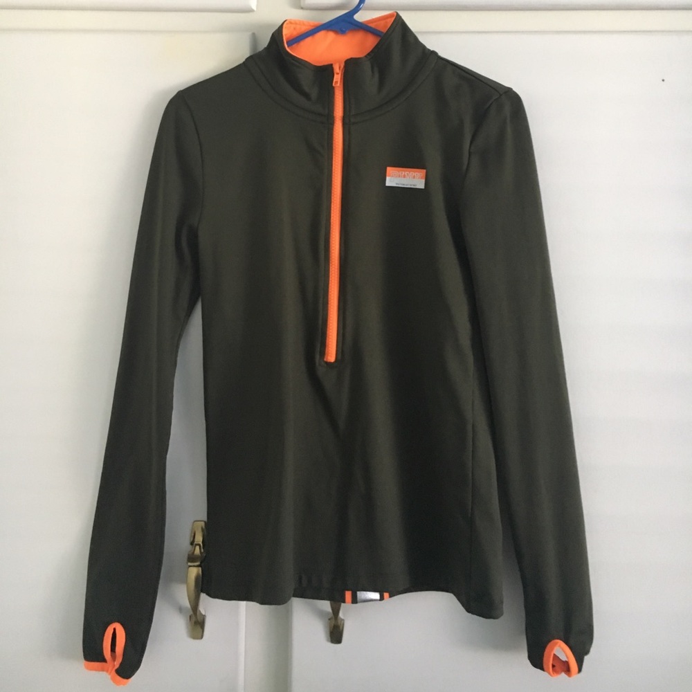 Olive green + orange Pink jacket!