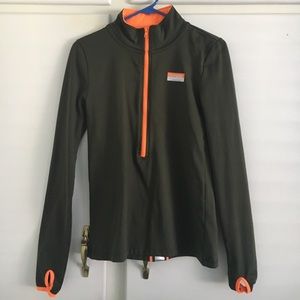 Olive green + orange Pink jacket!