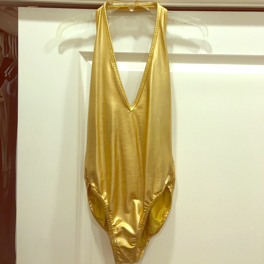 Gold bodysuit