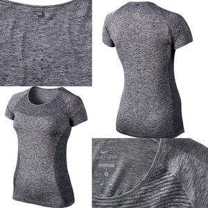 Nike Women's Dri-Fit Knit Silver Short Sleeve