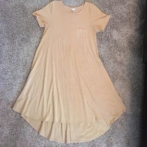 LulaRoe Carly Dress Heather Wheat