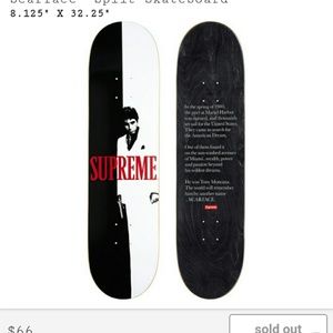 Supreme Scarface Split Skateboard