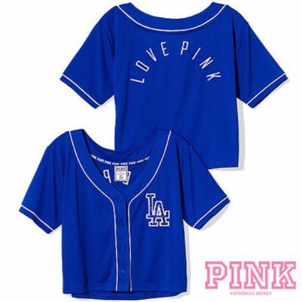 Los Angeles Dodgers VS PINK Crop Baseball Jersey